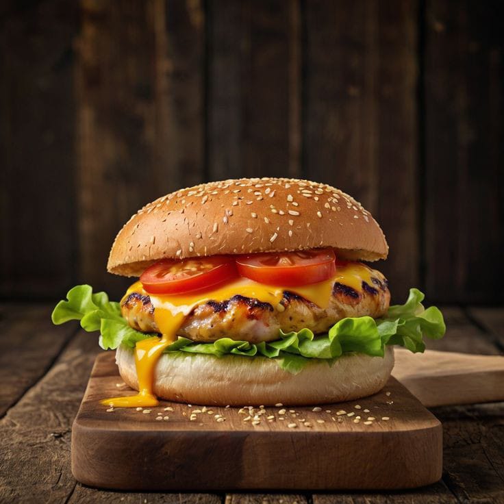 Chicken Burger With Cheese