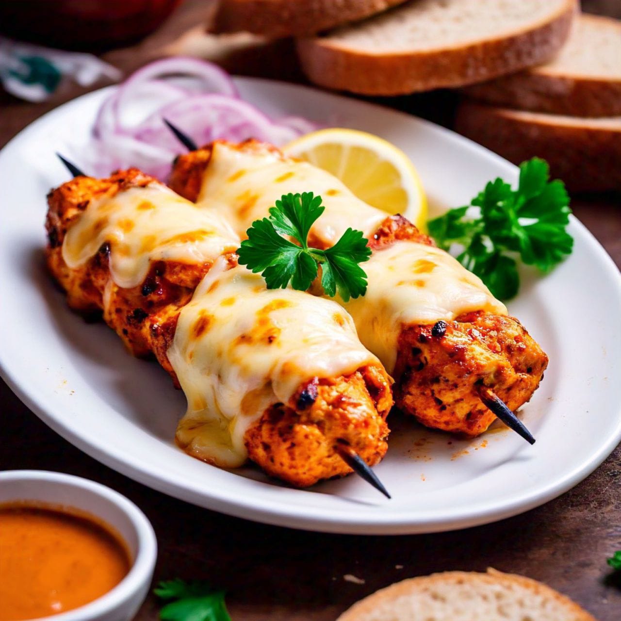 Cheesy Chicken Kabab